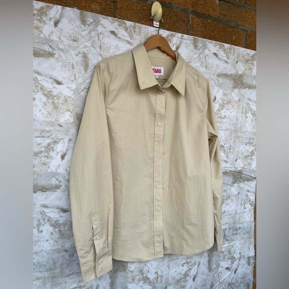 Solid & striped tan boyfriend size XL  tan long sleeve shirt - Picture 2 of 11